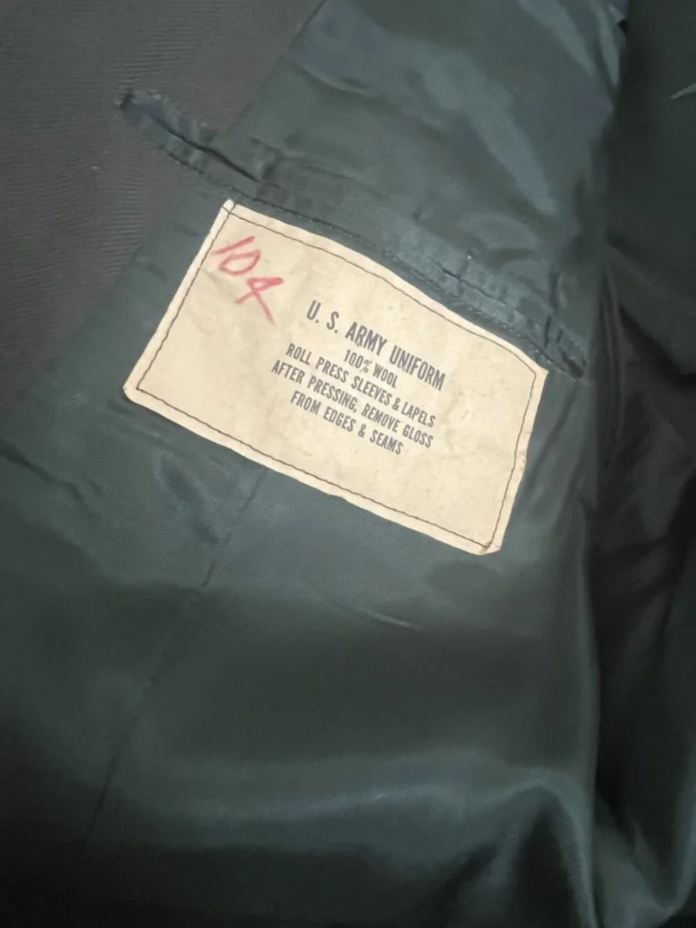 1960s 3 Pc US Army Military Wool Dress Uniform Jacket Pants Hat Vietnam Era 40R